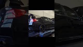 Stock motor 2019 STI putting down 601whp at 28psi via an ETS 6466 Rotated Kit, Header + FMIC + more