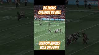 BC LIONS Offense vs MTL #cflfootball #cfl #canadianfootball #canadianfootballleague