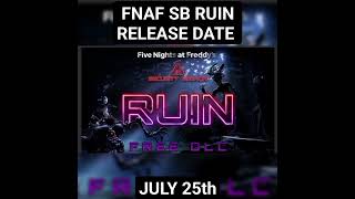 FNaF Security Breach RUIN Release Date!! (FNaF #shorts)