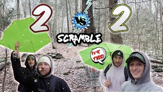 First Time Disc Golfer Gets Angry 😡 | 2 v 2 Scramble