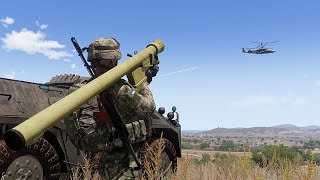 Defending Two Approaching Russian Ka-52 Attack Helicopters with Stinger Missiles - ARMA U51