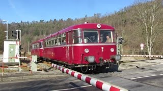 Schienenbus in Mühlen bei Horb (25.02.2017)