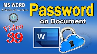 Ms Word- Password on document| how to add/remove password on document in word.