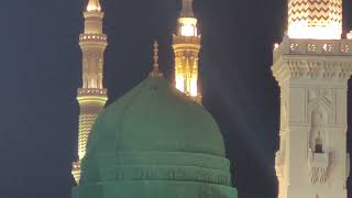 Madinah sharif |Greendome گنبد خضراء | Masjid Nabawi |مسجد النبوي  میں رات کا خوبصورت منظر ماشاءاللہ