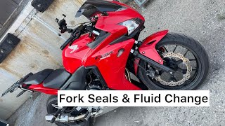 Part 2/2 - Safety - Fork Seals & Fluid Change - 2015 Honda CBR500R