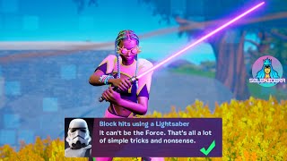 Block Hits Using a Lightsaber (10) | Fortnite Star Wars Quests