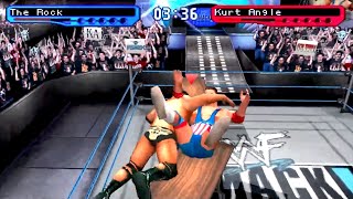 WWF SmackDown 2 (PS1) The Rock Gameplay - Tables Match