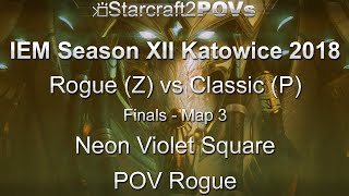 SC2 LotV - IEM XII Katowice 2018 - Rogue vs Classic - Finals - Map 3 - Neon Violet Square - Rogue