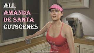 All AMANDA DE SANTA Cutscenes in GTA 5 Story Mode | Vicki Van Tassel