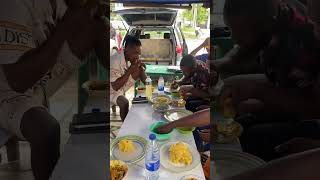 Mc Nobotosombo spotted eating in a local restaurant with poor masses