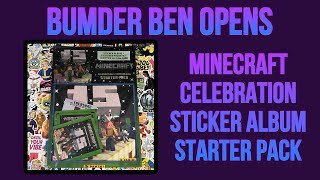 Opening A Minecraft Celebration Sticker Album Starter Pack