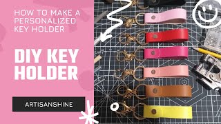 DIY KEY HOLDER USING LEATHER AND RIVETS