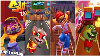 Talking Tom Hero Dash vs Subway Surfers vs Talking Tom Gold Run vs Subway Surfers City Gameplay