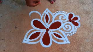 chithirai 1 simple flower padikolam3*2tamilputhandu rangoli kolangal muggulu designs