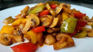 ГРИБИ смажені з овочами у Смачному СОУСІ MUSHROOM STIR FRY WITH A DELICIOUS SAUCE