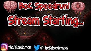 Terraria Livestream: Brain of Cthuhlu Speedrun! (FIRST NIGHT?)