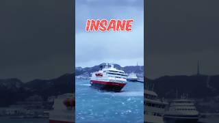 INSANE ship docking during a storm 😲