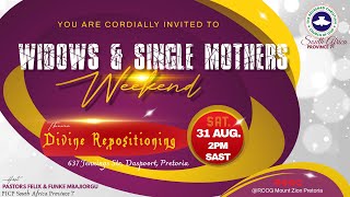 WIDOWS & SINGLE MOTHERS WEEKEND || 31 AUGUST 2024