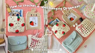 💗 Super Adorable Crochet Wall-Hanging Organizer | A step-by-step tutorial