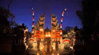 Dusk Temple in Bali (Stock Footage)