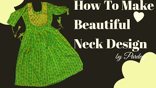 Neck design cutting and stitching #kurti #neckdesignforkurti