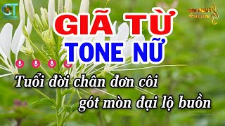 Karaoke Giã Từ Tone Nữ Em | Nhạc Sống Mới || Karaoke Tuấn Kiệt