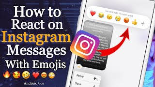 How to react to instagram messages with different Emoji’s ❤️🙄😄👍 || 2023 updates