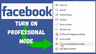 How To Turn On Professional Mode Facebook in Laptop/PC (2024)