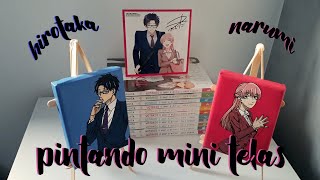 pintando mini telas de wotakoi (especial de dia dos namorados) ♢ nezumi art