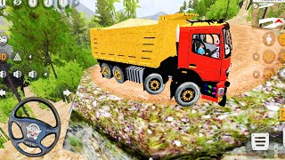 track gaadi wala game ! offroads  driving tipper Truck wheat transport!