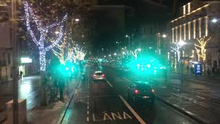 Christmas lights in O'Connell Street in Dublin IRELAND