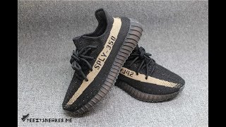 ADIDAS YEEZY BOOST 350 V2 CORE BLACK DARK GREEN BY9611  REVIEW