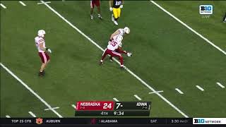 Huskers punter Brian Buschini pins Iowa back to own 10 yd line in 4Q of Husker football game at Iowa