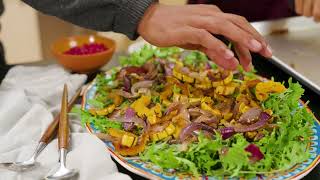 Roasted Delicata Squash and Burrata Thanksgiving Salad