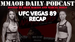 UFC Vegas 89: Ribas vs. Namajunas Recap MMAOB Daily Podcast For March 25th