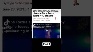 “Fan” explains why he threw a phone at Bebe pt1 #ytshorts #beberexha #assault #concert #notcool