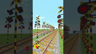 踏切アニメ 電車 ふみきり Railway level Railroad crossing trains 156-02