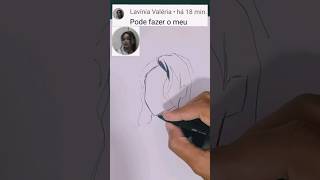 Desenhando perfil de inscritos 🤪 #shortsyoutube #howtodraw #arttutorial