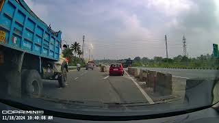 Wrong Side Entry/Exit - Mysuru Expressway #Bengaluru #mysuru #expressway #india #dashcam