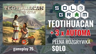 Teotihuacan | 3 x automa | pełna rozgrywka solo | + dodatki | gameplay 25