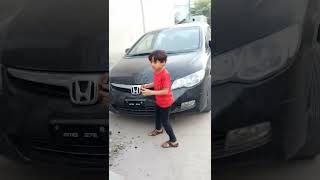 cute baby Abdul Aahad with Honda Civic #trending #viralshorts #posing #cutebaby