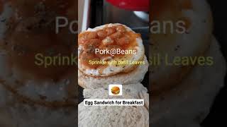 How to make EGG Sandwich | Amazing Taste | Toppings Pork and Beans