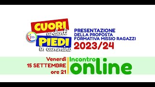 Presentazione Online Offerta Formativa Missio Ragazzi 2023 2024