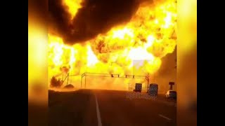 Мощный взрыв АЗС в Краснодаре | Explosion of a gas station in Krasnodar