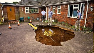 Massive Neighbourhood Sinkhole Leads To Huge Discovery Underground