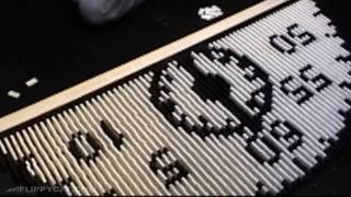 Giant Stop Watch Made of Dominos