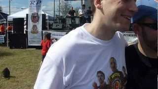 Competitive eater Joey Chestnut signing autographs - TopSignatures.com