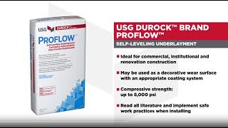 USG Durock™ Brand ProFlow™ Self-Leveling Underlayment