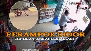 PERAMPOK APES !! bapak ini dor pelaku rampok hingga tumbang dilokasi !! rekaman cctv 2023