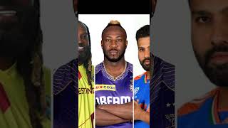 Chris Gayle Andre Russell and Rohit Sharma 6️⃣ heater competition#short#video #viral#cricket 🏆🏏